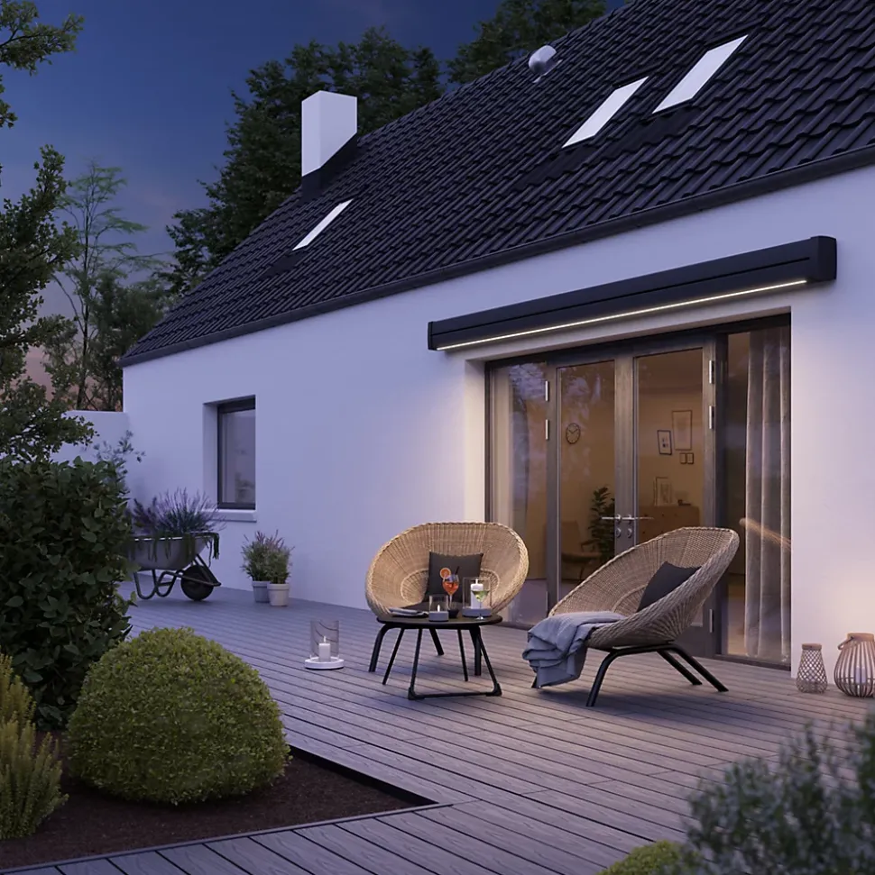 Store banne araza motorisé 4X3.5 m avec eclairage LED intégré Klikstrom
