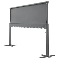 Store banne autoportant Selenizza à double pente 400 x 300 x 260 cm gris foncé pro.tec
