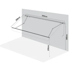 Store banne manuel gris 3x2.5 m avec semi coffre Jagua Klikstrom