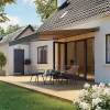 Store banne motorisé avec semi coffre gris 4x3 m Jagua Klikstrom