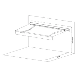 Store banne motorisé avec semi coffre gris 4x3 m Jagua Klikstrom