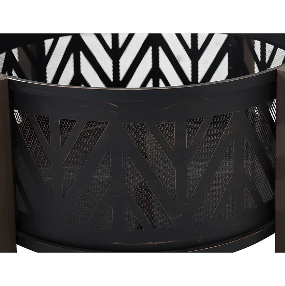 Sunjoy Brasero XL en acier BROMO - 79cm, noir