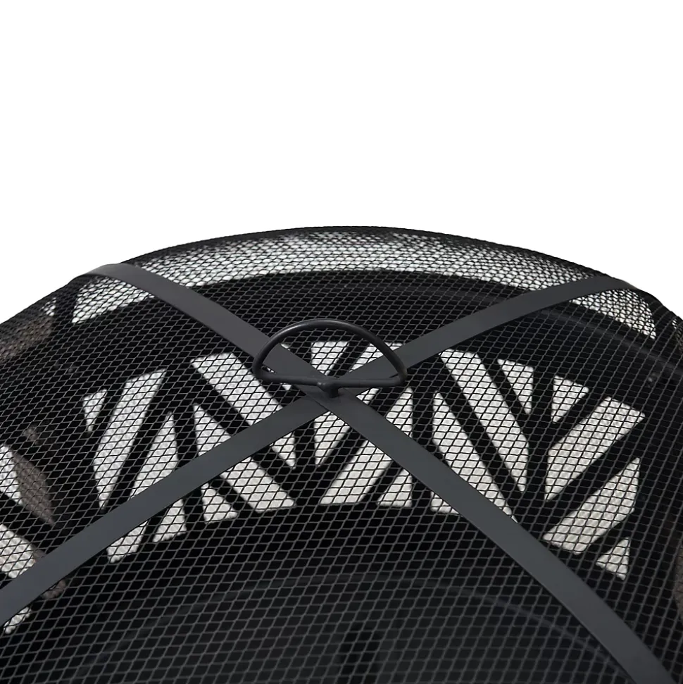 Sunjoy Brasero XL en acier BROMO - 79cm, noir