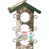 Support 3 Boules de graisse en bois massif pour oiseaux