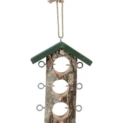 Support 3 Boules de graisse en bois massif pour oiseaux