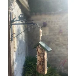 Support 3 Boules de graisse en bois massif pour oiseaux