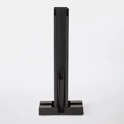 Support de fixation en acier, départ Mural anthracite pour poteau universel de clôture Neva Klikstrom, H.40cm, Base 7,7 x15cm