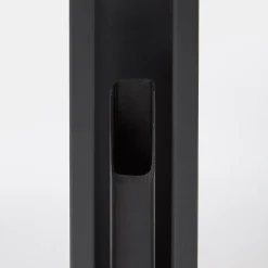 Support de fixation en acier, départ Mural anthracite pour poteau universel de clôture Neva Klikstrom, H.40cm, Base 7,7 x15cm