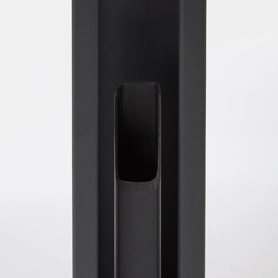 Support de fixation en acier, départ Mural anthracite pour poteau universel de clôture Neva Klikstrom, H.40cm, Base 7,7 x15cm
