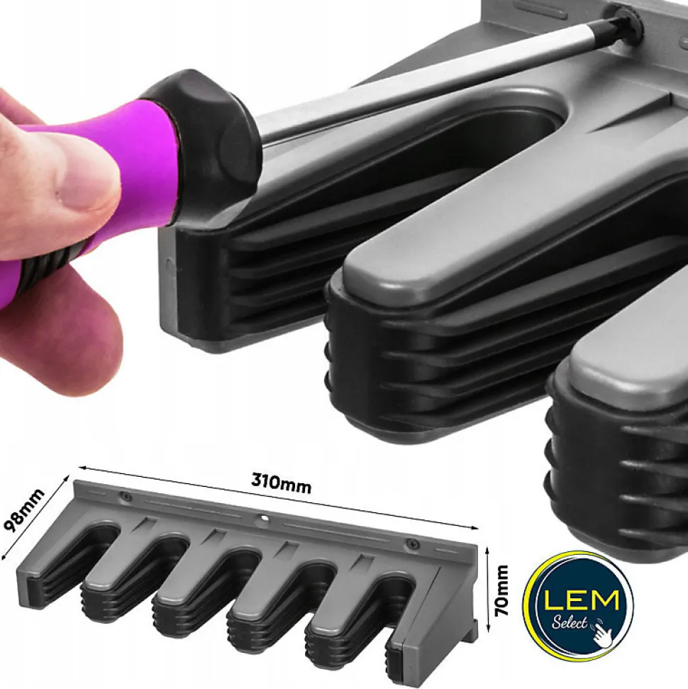 Support organisateur mural multifonction 5 outils 15kg Max - Longueur 31cm