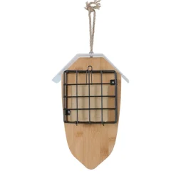 Support pour 2 pains de graisse Bamboo pour oiseaux