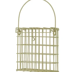 Support pour pain de graisse en métal vert lichen pour oiseaux