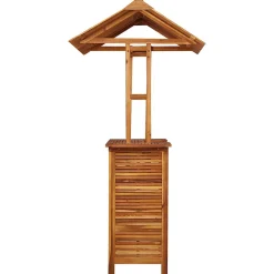 Table de bar d'extérieur avec toit - VIDAXL - 45909 - Bois d'acacia - Marron - Rectangulaire