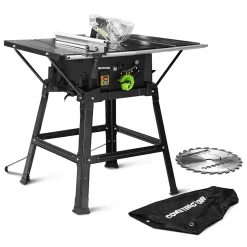 Table scie circulaire 2000W - 254mm - Livrée avec 2 lames (24 et 40 dents) - Constructor