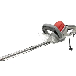 Taille haie electrique 600 W IKRA double lame 55 cm poignee pivotante ergonomique frein electrique