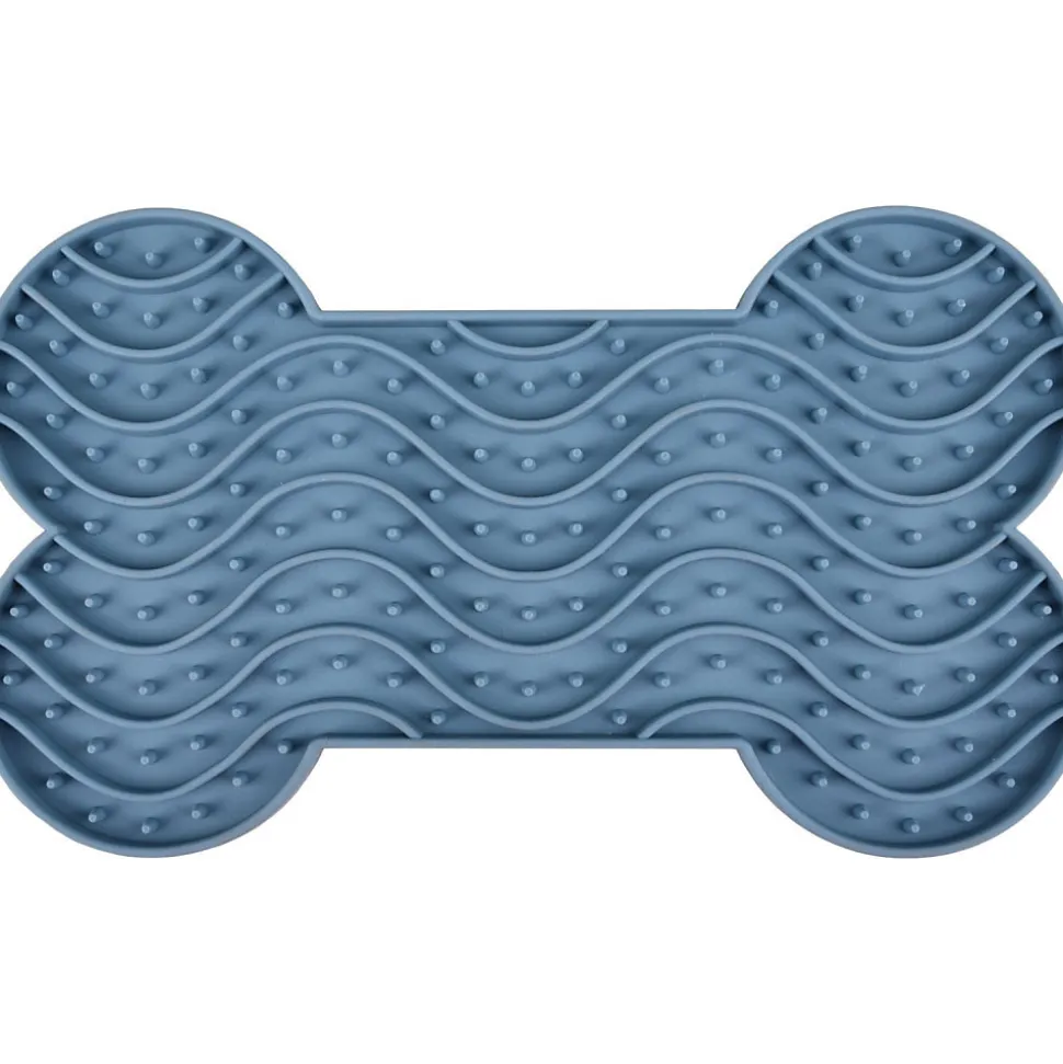 Tapis à lécher YUMMEE couleur bleu taille M 21 cm pour chien