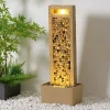 Teamson Home Fontaine haute jardin LED roche de rivière design marron extérieur