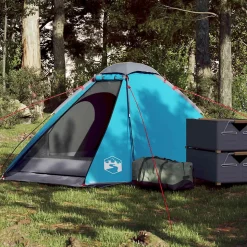Tente de camping à dôme 2 personnes bleu imperméable vidaXL