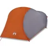 Tente de camping à dôme 4 personnes orange imperméable vidaXL