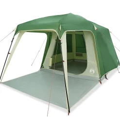 Tente de camping avec dôme porche 5 personnes vert imperméable vidaXL