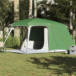 Tente de camping avec dôme porche 5 personnes vert imperméable vidaXL