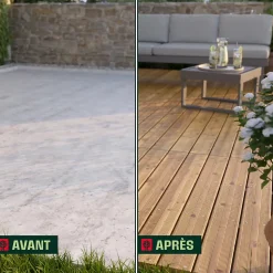 Terrasse autoportante en bois Halden Klikstrom L.120 x l.75 x ep.6,1cm