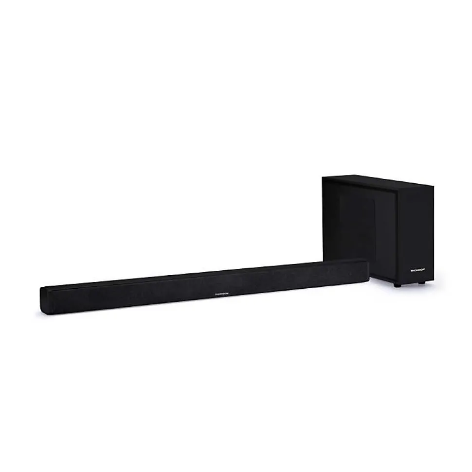 Thomson SB250BT Barre de son 2.1 avec Caisson de Basses - Puissance 200 Watts - Bluetooth - Entree RCA - USB/SD - Telecommande