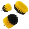 Tivoly - Lot de Brosses Polypropylène Plates & Ronde - Fil Souple - Nettoyage Facile Tous Matériaux sans Rayures - pour Perceuse