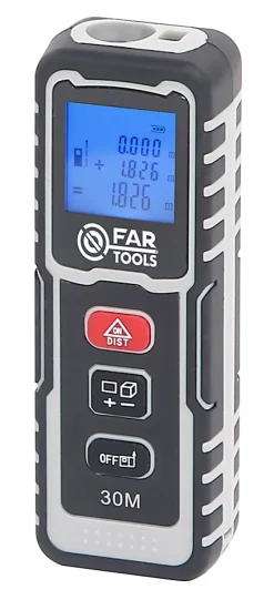 Télémètre laser 3 fonctions, portée 30m, affichage LCD