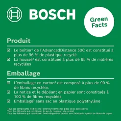 Télémètre laser Bosch AdvancedDistance 50C portée jusqu'à 50 m précision ± 2 mm