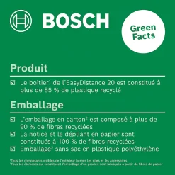 Télémètre laser Bosch EasyDistance 20 portée jusqu'à 20 m précision ± 3 mm