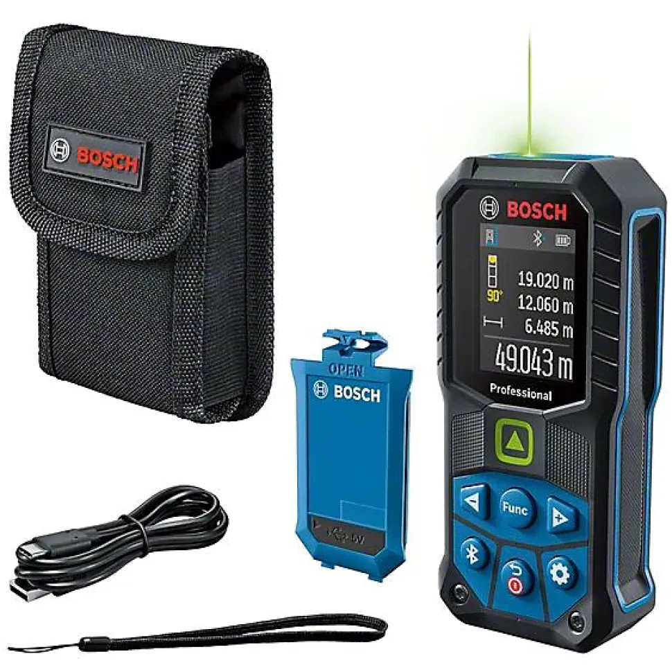 Télémètre laser GLM 50-27 CG vert avec 1 batterie BA 3.7V 1.0Ah - BOSCH - 0601072U01