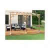 Toit Couv Terrasse en Bois 3x4.9m - sans toit