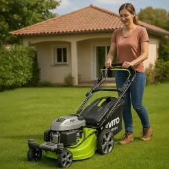 Tondeuse à gazon Autotractée 6.5CV Moteur essence 4T 196Cm3 Largeur 508mm Roues avant pivotantes Surfaces 2000m² VITO