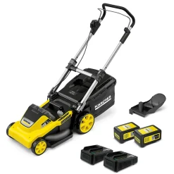 Tondeuse à gazon sans fil 36 V Karcher LMO 5-18 Dual avec 2 batteries 18V-5Ah- moteur brushless- autonomie 550 m²- coupe 41 cm