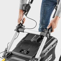 Tondeuse à gazon sans fil 36 V Karcher LMO 5-18 Dual avec 2 batteries 18V-5Ah- moteur brushless- autonomie 550 m²- coupe 41 cm