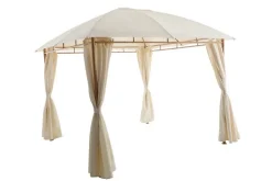 Tonnelle autoportante acier et toit polyester Hespéride Sawara écru 3 x 3 m