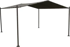 Tonnelle autoportante acier et toit polyester Hespéride Certeli ardoise 4 x 4 m