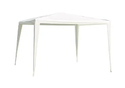 Tonnelle autoportante acier et toit polyéthylène Suhali blanche 3 x 3 m