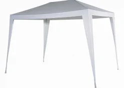 Tonnelle autoportante acier et toit polyéthylène Suhali blanche 3 x 2 m