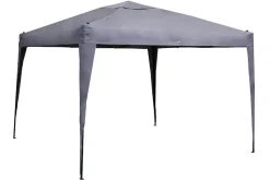 Tonnelle autoportante acier et toit polyester Hespéride Easy up ardoise 3 x 3 m