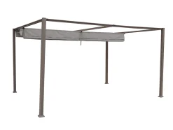 Tonnelle de jardin en aluminium noisette Palmeira - 4 x 3 m - Hespéride