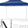 Tonnelle de Jardin Exterieur 445X300CM,10-12 Personnes, Réglable 313/323/333CM, Abri Solaire, Sac de Transport(3x4,45 M-Bleu)