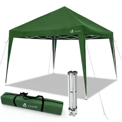 Tonnelle de jardin 3x3m pliable verte avec sac de transport VOUNOT