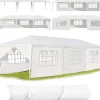 Tonnelle 3x9M Tente de Réception 8 Bâches avec Fenêtres Pergola avec Piquets et Cordes