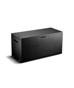 TOOD Malle de rangement en résine - 350 L - Gris anthracite - 120 x 52 x 60 cm