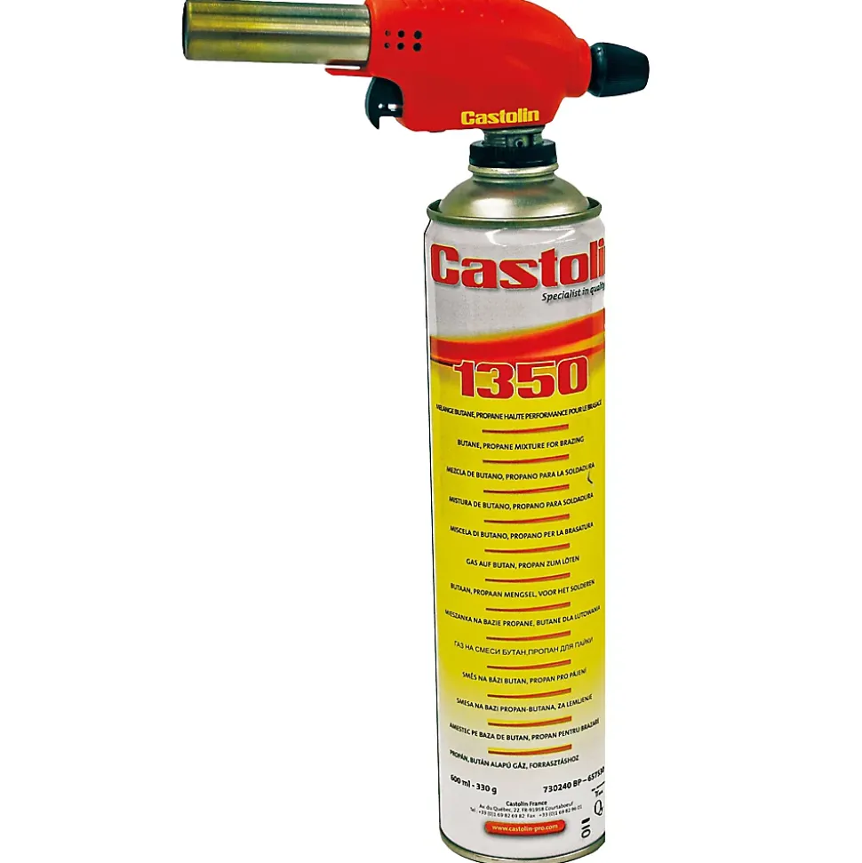 Torche à allumage piezo Castolin avec système de réchauffeur intégré