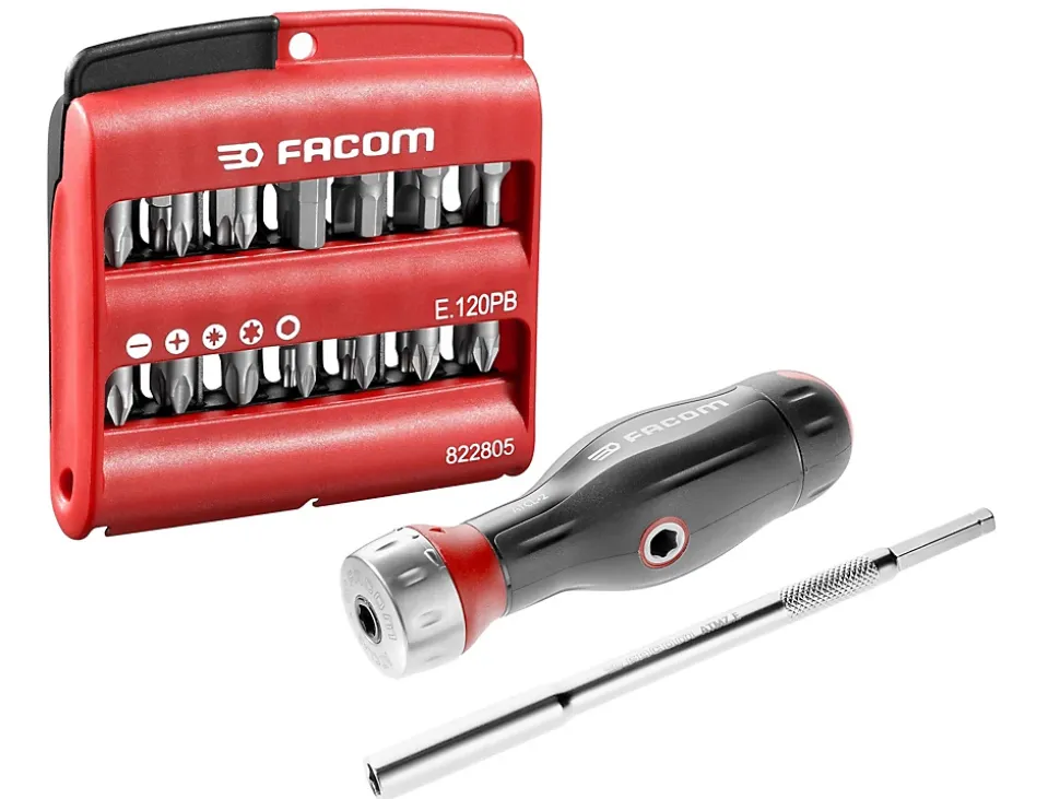 Tournevis 3 en 1 Facom Protwist + 10 embouts mixtes