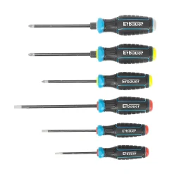 Tournevis Erbauer pointes sablées, 6 pièces
