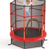 Trampoline Enfant 165cm Cadre en Acier Trampoline Extérieur et Intérieur avec Filet de Sécurité Multicolore